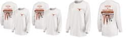 Pressbox Women's White Texas Longhorns Traditions Pennant Long Sleeve T-shirt